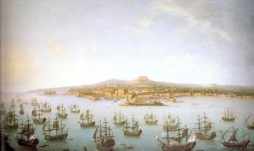 Barcos de guerra Partenza di Carlo di Borbone Pinturas al óleo